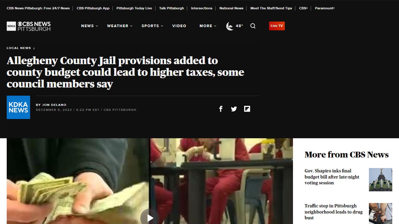 Allegheny County Jail provisions added to county budget could lead to ...